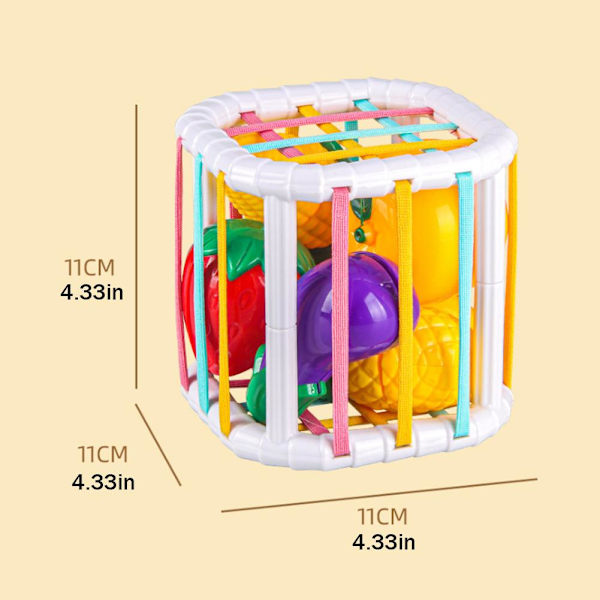 Färgglatt Blocksorteringsspel För Spädbarn Tidig Utbildning Set Suita fruit One size