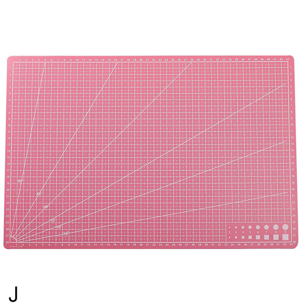 A3, A4, A5 SKÄRMATTA HALKFRI SJÄLVLÄKANDE MED TRYCKTA RUTNÄT A3 Pink 1pc
