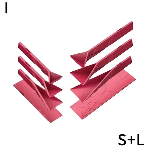 Polygons Platt 3-i-1 Måttskedar - 2 Skedar med 6 Olika Red S+L