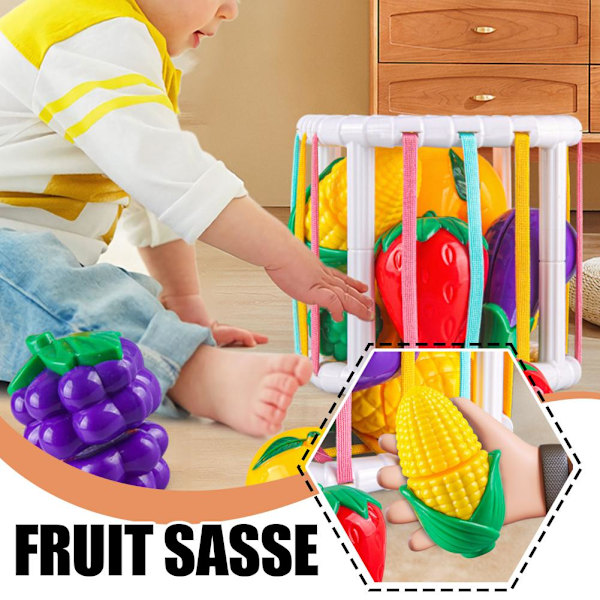 Färgglatt Blocksorteringsspel För Spädbarn Tidig Utbildning Set Suita fruit One size