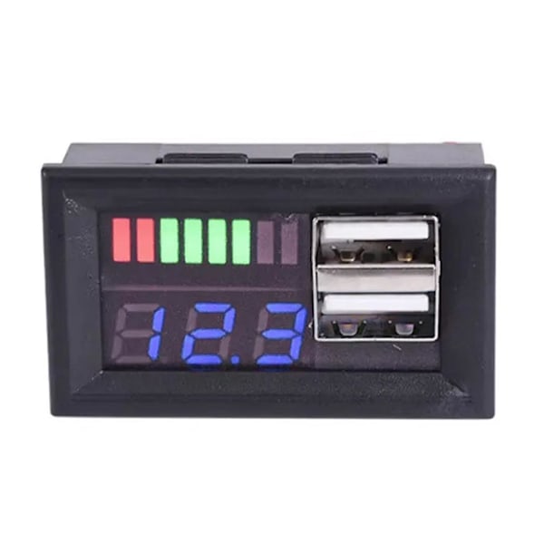 Bly-syra litiumbatteri BMS Kapacitetsindikator Voltmeter U 12.6V 3SA RED