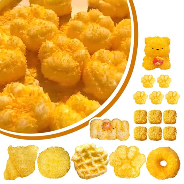 Söta Kattfot Friterad Mat Leksaker Supermjuk Knådning Stresslindring Cat PAWS [5 serving] 1pcs