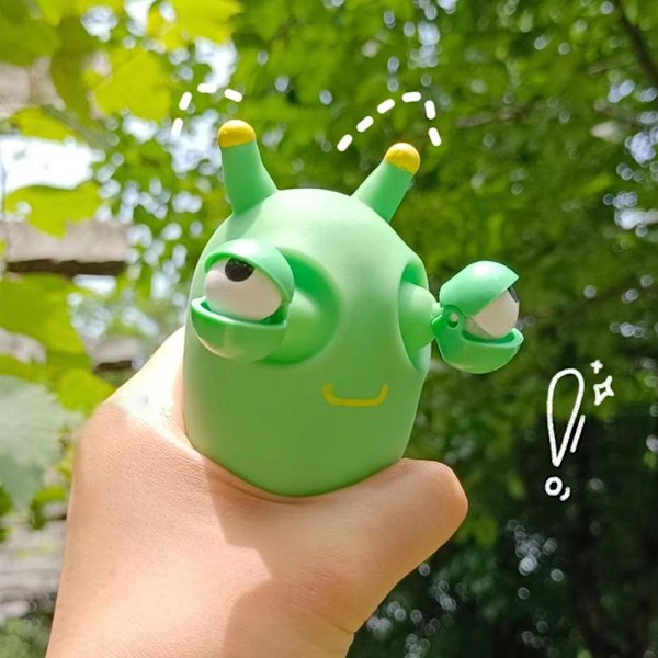 Söt Grön Bugg Öga Squishy Leksak Bugg Kläm Leksak Dekompressionsleksak