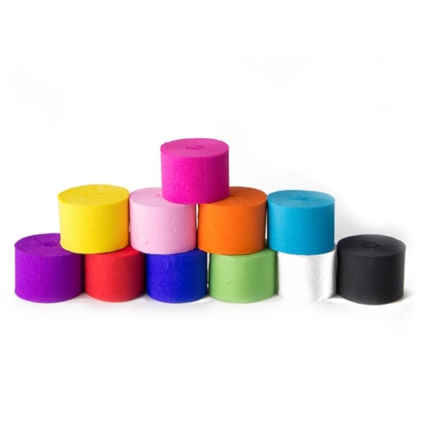 10M DIY Crepe Paper Streamers Festdekorationer Bröllopsfödelsedag red 3.5M*10M