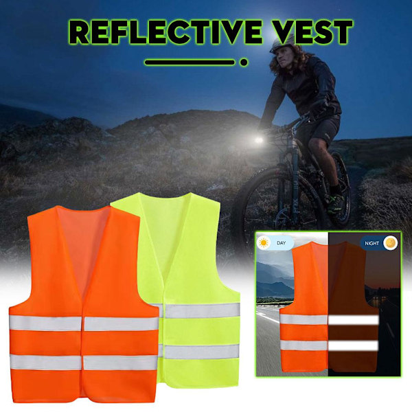 Säkerhetsväst Hög Synlighet Reflekterande Väst Reflekterande Väst orange One size
