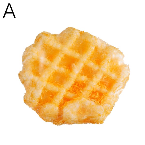 Söta Kattfot Friterad Mat Leksaker Supermjuk Knådning Stresslindring Waffles 1pcs
