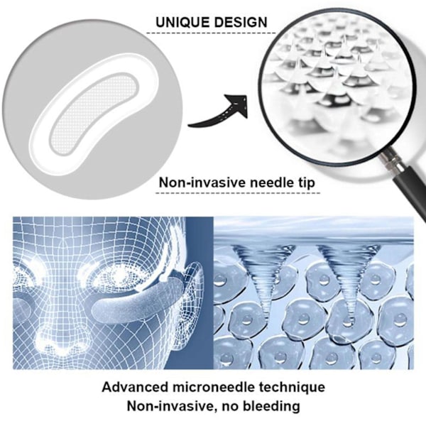 1 par mikro-nålar ögonmasker kosmetisk ansiktsmask Micron New C