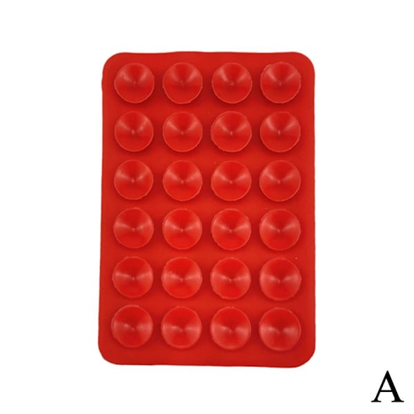 Klibbig Sugpropp Telefonfodral Fäste Silikon Självhäftande Mobiltelefontillbehör red 1pcs