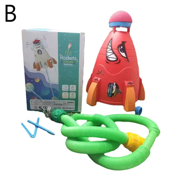 Raketleksaker Utomhusraket Vattentryck Lyft Sprinkler Red 1pcs