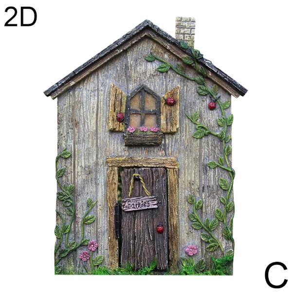 CZQIKEDA Mini Fe-trädgårdsdörr, 1/4 st Miniatyr Fe-dörr och C One-size