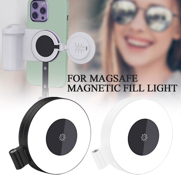 Mini LED-justerbar fyllningslampa lämplig för Apple-fotografering Br black 1pcs