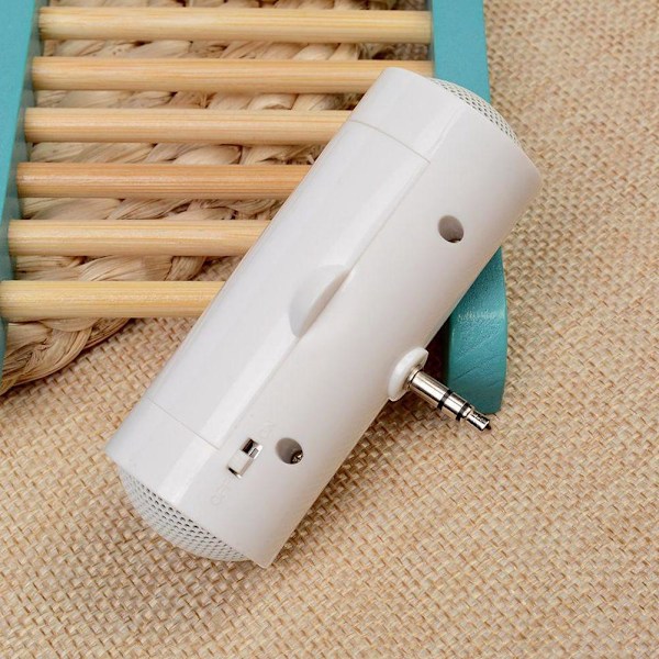 Minihögtalare Stereo Förstärkare USB Bärbar För MP3 Telefon Surfplatta white One-size