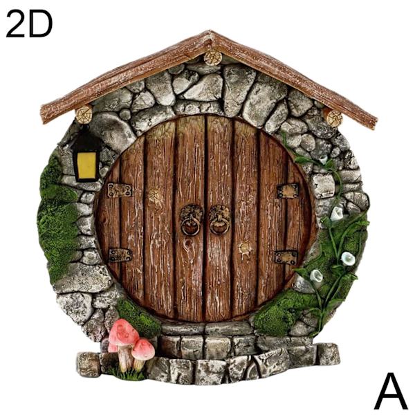 CZQIKEDA Mini Fe-trädgårdsdörr, 1/4 st Miniatyr Fe-dörr och A One-size 4pcs