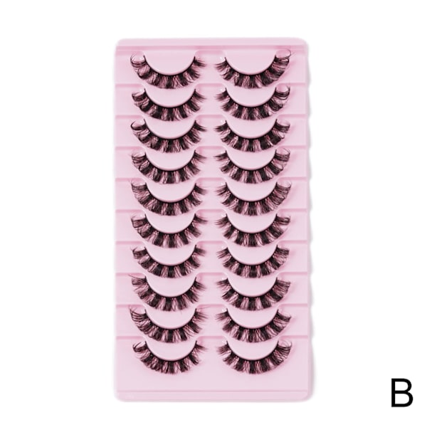 10 Par Ryska Fransar Lösögonfransar D Curl Mink F DH06-04 10 pairs