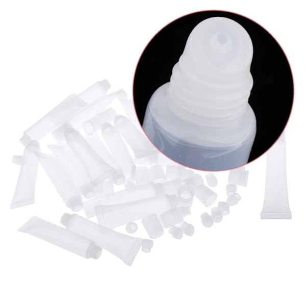 Tom Kosmetisk Läppglans Balsam Läppbalsam Behållare Reseflaska TransparentA 8g 10pcs