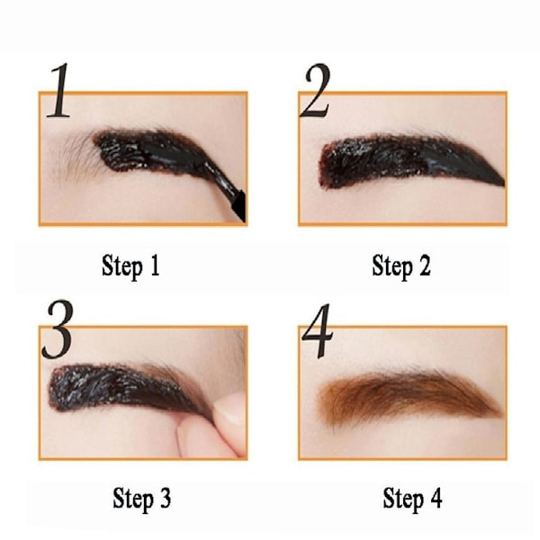 Ögonbryns Henna Medium Brun Regular Pack & Färgningskit NYTT För Br