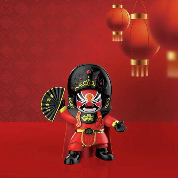 Kreativ Sichuan Opera Ansiktsförändrande Ornament Mask Docka Figurin Red one-size