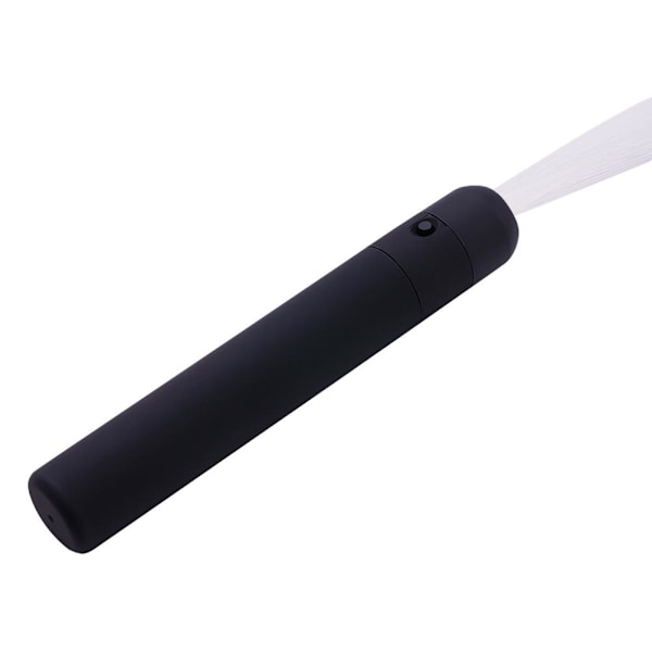 Färgglad LED-ljusblixtpiska Fiberpiska Partyrekvisita 360 grader All black handle one size