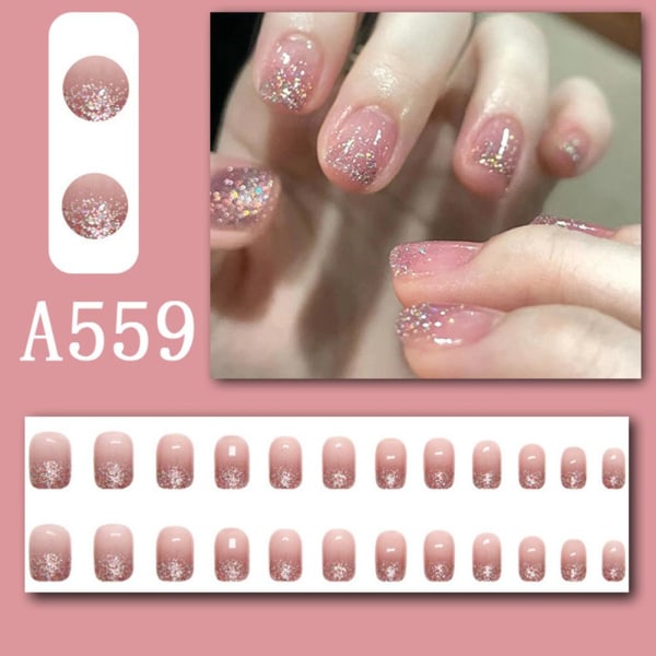 DIY Nail Art 24-delad ark av löstagbar Summer Fresh Style Deco A547 one-size