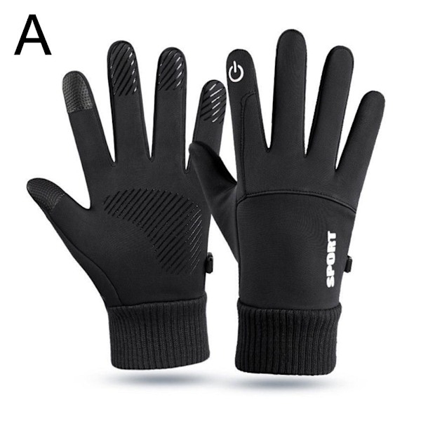 Vintervarma handskar Termiska vindtäta skidhandskar för kallt väder Dark Gray One size