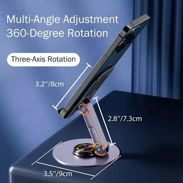 360 Graders Rotation Tabletthållare För iPad Hållare Tablet Ställ Fäste Ad black one size