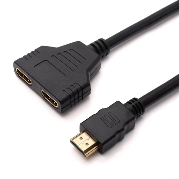 1*HDMI-kabel 1080P HDMI Splitter Port Hane till 1 Hona 2 Ut Ada