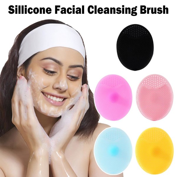 DJUPRENGÖRANDE SILIKON Exfolierande Ansiktsborste Ansiktsmassage Pa pink One-size