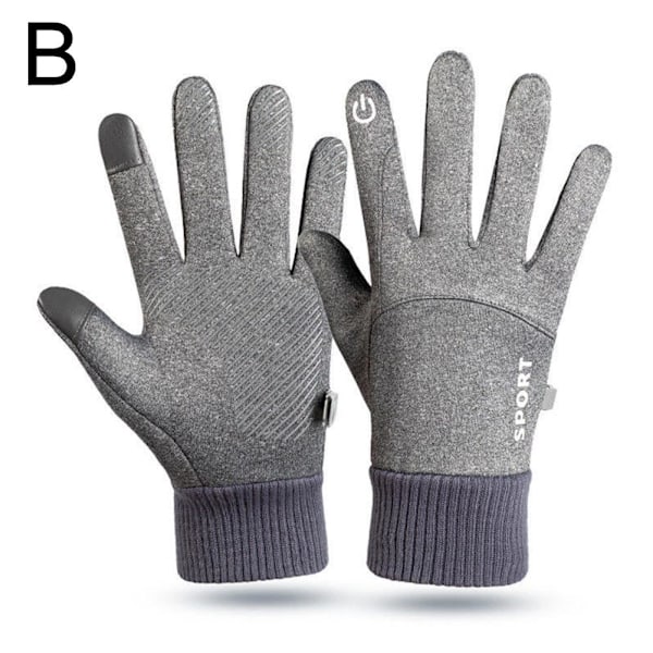 Vintervarma handskar Termiska vindtäta skidhandskar för kallt väder Dark Gray One size