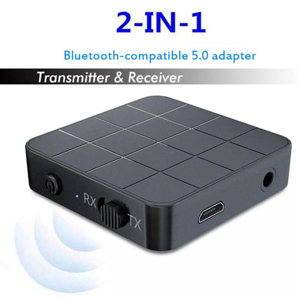 Trådlös Bluetooth 5.0 Sändare & Mottagare Ljudadapter 2-i-1 M