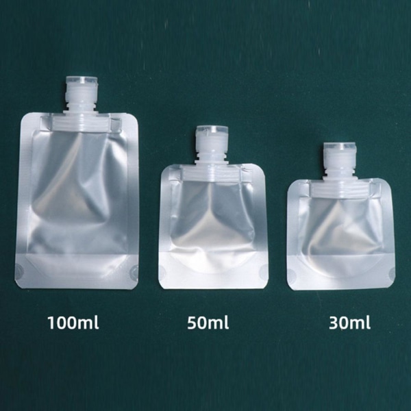 1-10x pippåse Tom klämpåse Bärbar resevätska TransparentB 50ml 5pcs