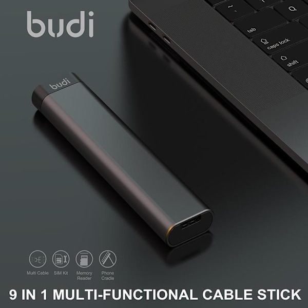 M8J516 Budi Multifunktionskabelpinne Multikabelstöd USB t