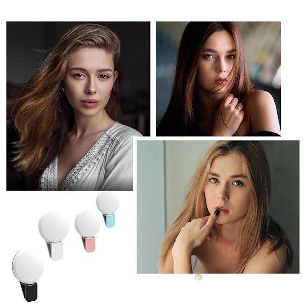 Portabel Mini Clip-On Fyllnadsljus Lämplig För Fotografering black 1set