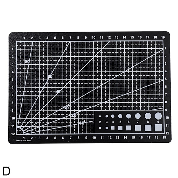 A3, A4, A5 SKÄRMATTA HALKFRI SJÄLVLÄKANDE MED TRYCKTA RUTNÄT A5 Black 1pc
