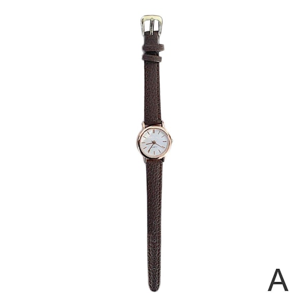 Koreansk Mode Klocka Läderarmband Casual Quartz Vattentät Snabb A One size