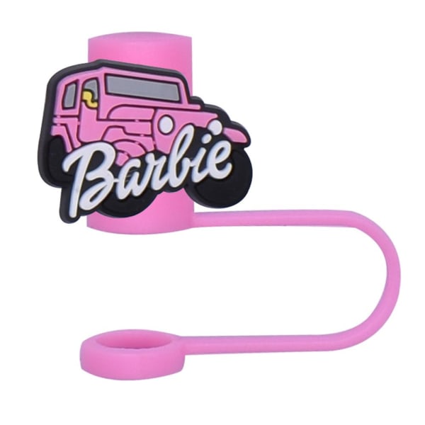 Söt Barbie Sugrör Kepsilikon Fashion Sugrör Hatt Dammplugg Dekor 3 1pc