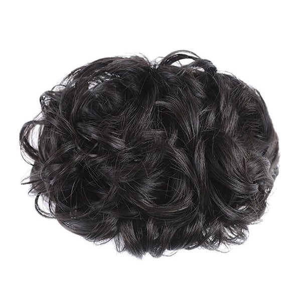 Stor kam flätlockig chignon naturlig rörig bulle uppklämma i hårpaj brown black 1pcs