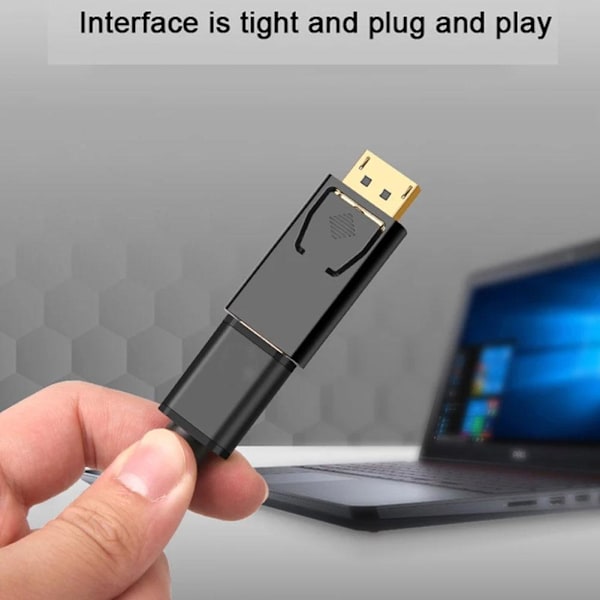 1* DisplayPort till HDMI-kompatibel hane-hona-konverteradapter