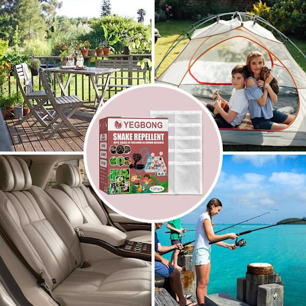 10 st/ask Snake Repellent-paket för utomhus Långverkande Snake Repel