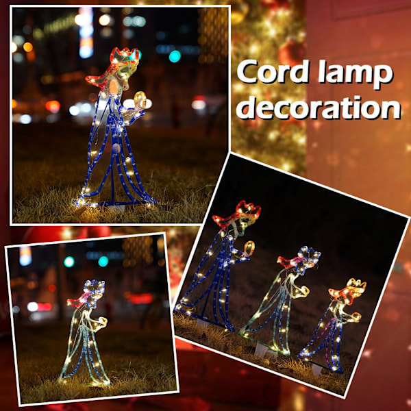 Utomhus Jul LED Tre 3 Kungar Silhuett Motiv Ljusslinga | Deco