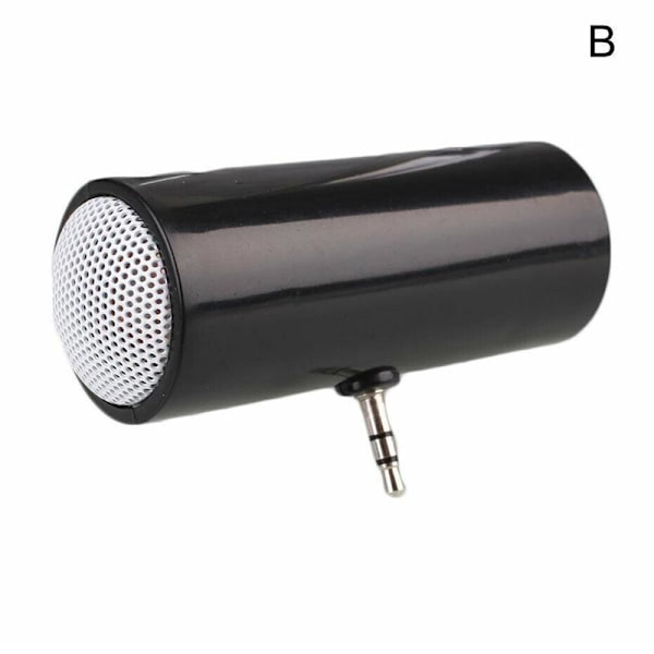 Mini Portabel 3.5mm Stereo Högtalare Musik Ljudförstärkare För Mob black One-size