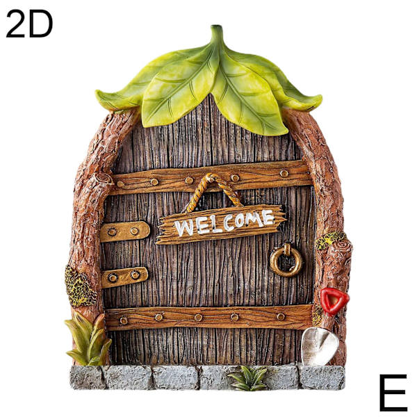 CZQIKEDA Mini Fe-trädgårdsdörr, 1/4 st Miniatyr Fe-dörr och E One-size