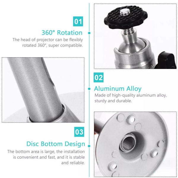 Projektorfäste i aluminiumlegering, övervakningskamerahållare, mikro