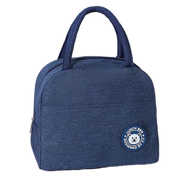 Camping Isolerad Lunchväska Isolerad Bento Väska, Bärbar Lunch Gray 1pcs