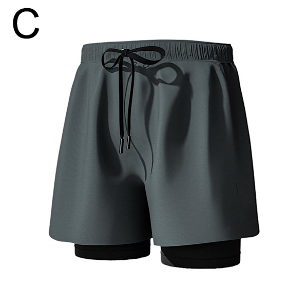 Badbyxor med Kompressionsfoder Stretch Herr 1 2 Snabbtorkande grey 4XL(recommended165-185 pounds)