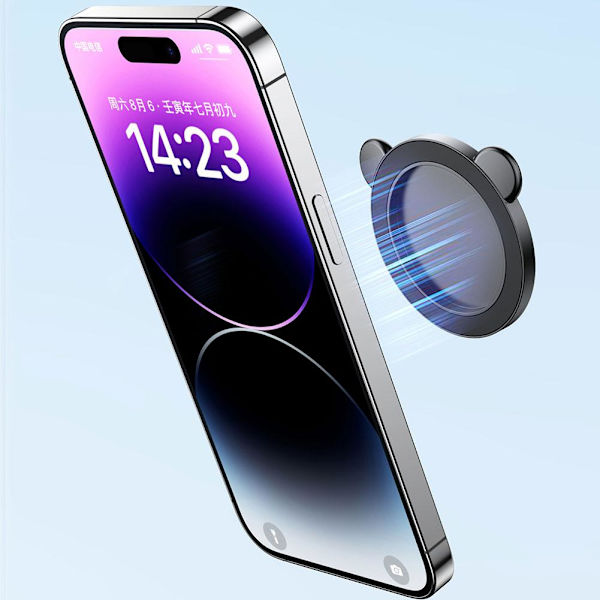 Magnetisk Selfie-spegel för Bakkamera, Smal Mobiltelefon Selfie Mi black one size