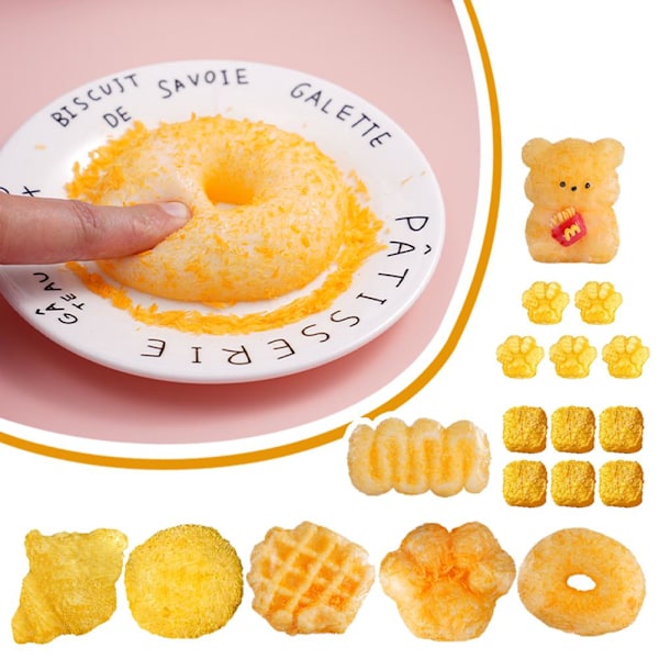 Söta Kattfot Friterad Mat Leksaker Supermjuk Knådning Stresslindring Cat PAWS [5 serving] 1pcs
