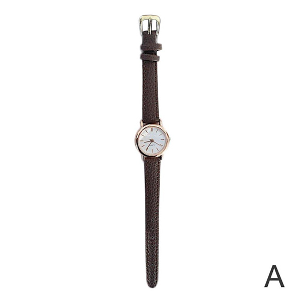 Koreansk Mode Klocka Läderarmband Casual Quartz Vattentät Snabb C One size