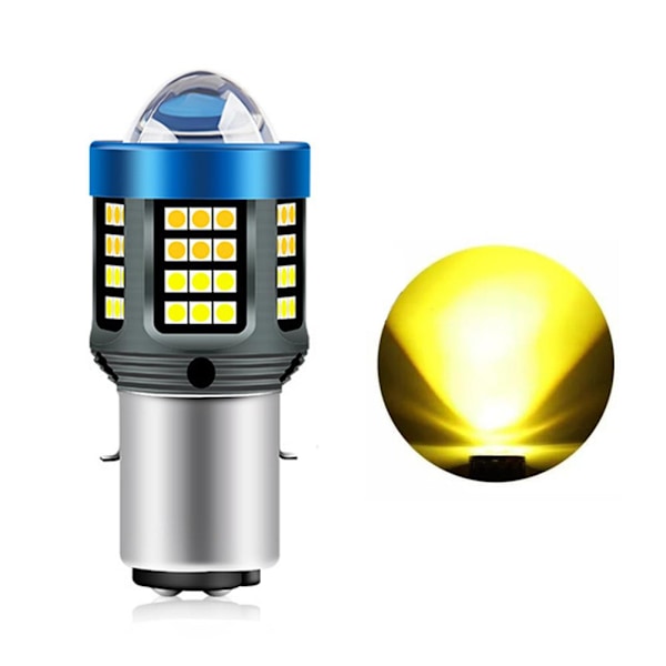 LED Motorcykelstrålkastare H4 BA20D P15D Vit/Gul Ultra Hög B White P15D One size
