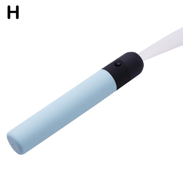 Färgglad LED-ljusblixtpiska Fiberpiska Partyrekvisita 360 grader Macaron Blue + Black Handle one size