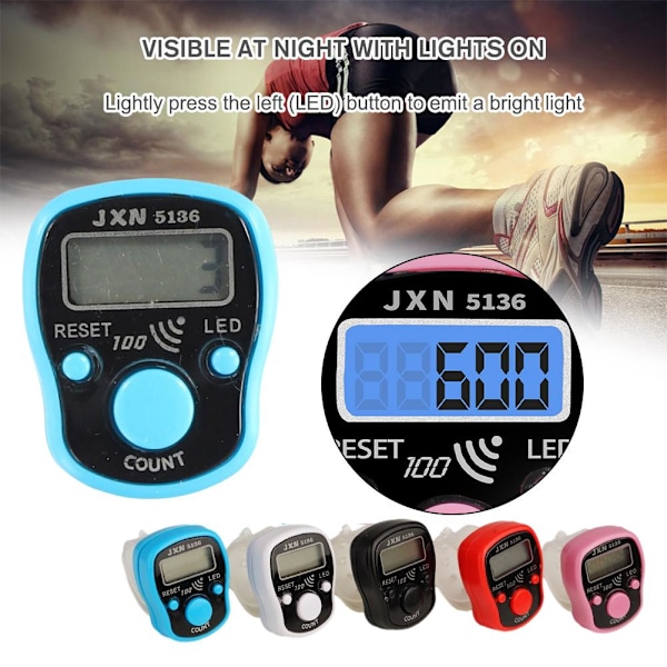 LED Digital Elektronisk Räknare Dhikr/Tasbih/Tasbi/Tasbee F red onesize